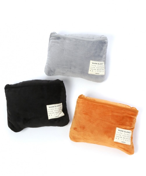 LAKOLE（ラコレ）の「2WAYフリースブランケット / LAKOLE（ブランケット・レディース・ブラック/グレー/オレンジ系その他6・FREE）」の7枚目の写真