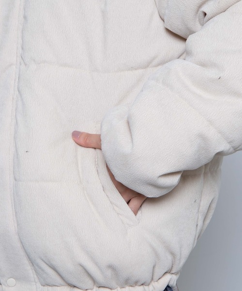 WEGO（ウィゴー）の「WEGO/コーデュロイ中綿フードジャケット（ダウンジャケット/コート・レディース・アイボリー・FREE）」の7枚目の写真