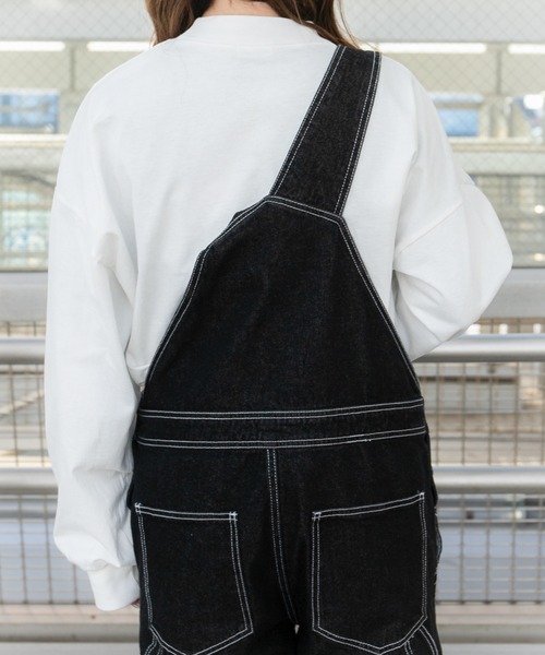 PairPair（ペアペア）の「ポケット付きベーシックロンT(ユニセックス)（Tシャツ/カットソー・レディース・サックスブルー/グレイッシュベージュ/オフホワイト/スミクロ・FREE）」の11枚目の写真