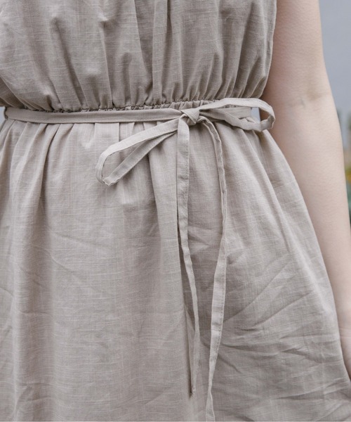 flower（フラワー）の「フェザーフリルワンピース（ワンピース・レディース・グレー/ベージュ・FREE）」の7枚目の写真