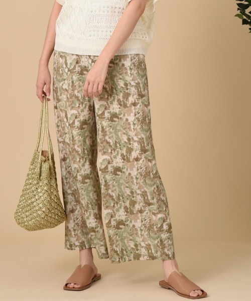 INTERPLANET（インタープラネット）の「ブラッシュプリントイージーパンツ（その他パンツ・レディース・グリーン/グレー/イエロー・FREE）」の3枚目の写真