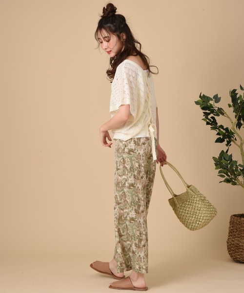 INTERPLANET（インタープラネット）の「ブラッシュプリントイージーパンツ（その他パンツ・レディース・グリーン/グレー/イエロー・FREE）」の13枚目の写真