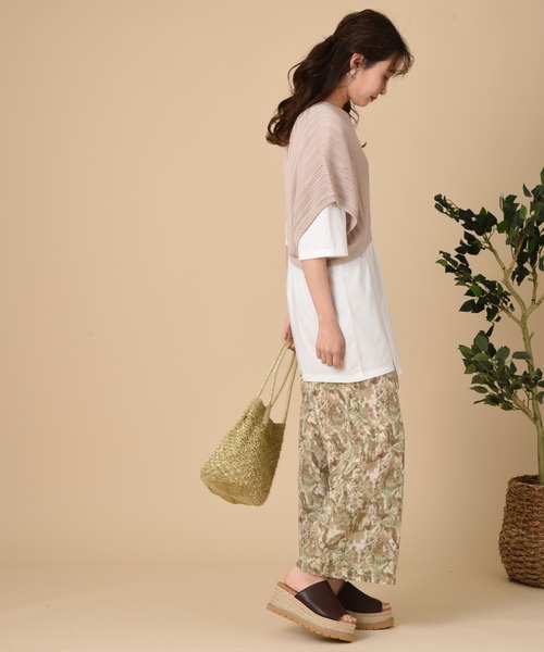 INTERPLANET（インタープラネット）の「ブラッシュプリントイージーパンツ（その他パンツ・レディース・グリーン/グレー/イエロー・FREE）」の11枚目の写真