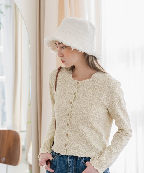 UNE MANSION(ユヌマンション)の「コットンカットオフバケットハット(ハット・レディース・ブラック/ベージュ/ホワイト・ONE SIZE)」の20枚目の写真