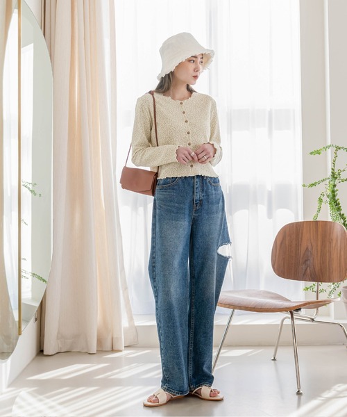 UNE MANSION(ユヌマンション)の「コットンカットオフバケットハット(ハット・レディース・ブラック/ベージュ/ホワイト・ONE SIZE)」の10枚目の写真