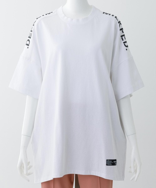 MILKFED.（ミルクフェド）の「SHOULDER LOGO TUNIC（チュニック・レディース・ベージュ/ブラック/ホワイト/ライトグレー・ONE SIZE）」の6枚目の写真