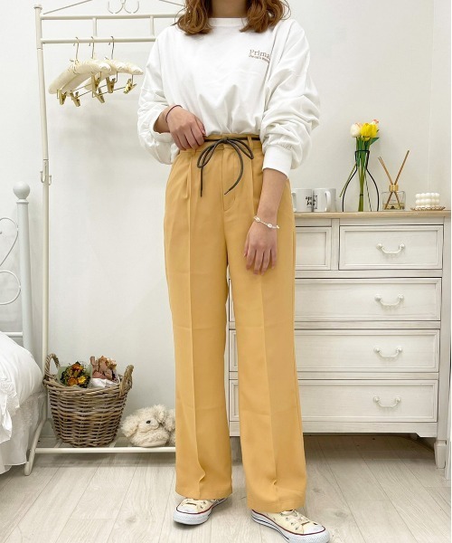 apres jour(アプレジュール)の「MILKフレアパンツ【ZOZOTOWN限定アイテム】(その他パンツ・レディース・アイボリー/ブルー系その他/オレンジ系その他/ブラック/ラベンダー/モカ/ダークブラウン/その他/ミント・MEDIUM/X-LARGE/SMALL)」の8枚目の写真