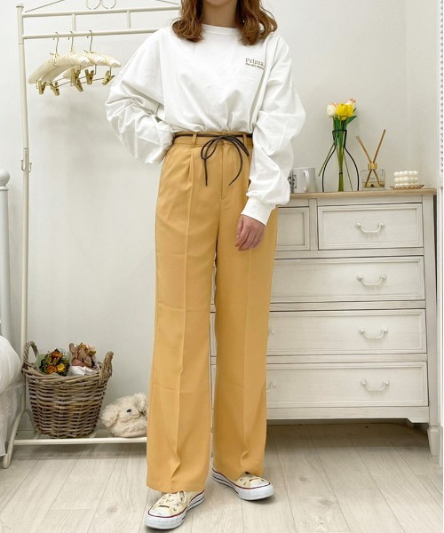 apres jour(アプレジュール)の「MILKフレアパンツ【ZOZOTOWN限定アイテム】(その他パンツ・レディース・アイボリー/ブルー系その他/オレンジ系その他/ブラック/ラベンダー/モカ/ダークブラウン/その他/ミント・MEDIUM/X-LARGE/SMALL)」の15枚目の写真