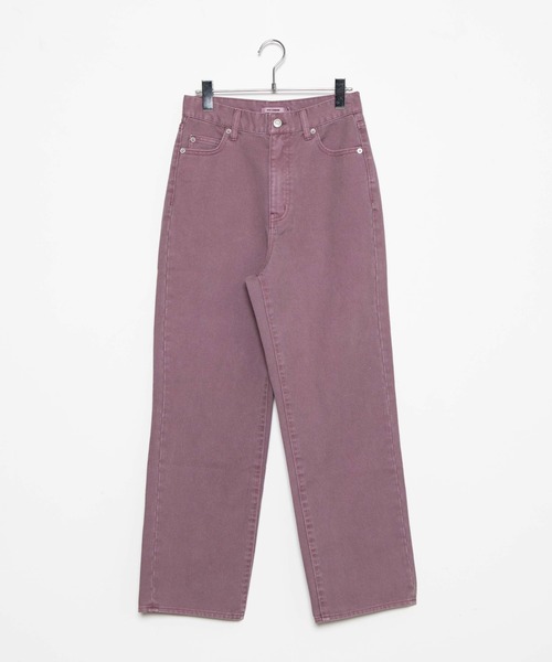 WEGO（ウィゴー）の「WEGO/【マルチサイズ】ハイウエストストレートパンツ（デニムパンツ・レディース・インディゴブルー/ホワイト系その他/グリーン系その他/ダークインディゴブルー/ブラウン/ピンク/ブラック系その他/ライトインディゴブルー/ベージュ/カーキ/ブラウン系その他/グリーン/レッド/ブラック/ケリー/ピンク系その他・SMALL/LARGE/X-SMALL/MEDIUM/MEDIUM/TALL）」の18枚目の写真