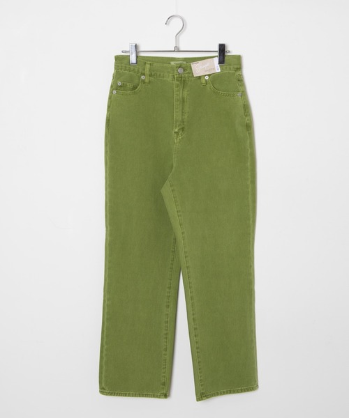 WEGO（ウィゴー）の「WEGO/【マルチサイズ】ハイウエストストレートパンツ（デニムパンツ・レディース・インディゴブルー/ホワイト系その他/グリーン系その他/ダークインディゴブルー/ブラウン/ピンク/ブラック系その他/ライトインディゴブルー/ベージュ/カーキ/ブラウン系その他/グリーン/レッド/ブラック/ケリー/ピンク系その他・SMALL/LARGE/X-SMALL/MEDIUM/MEDIUM/TALL）」の21枚目の写真