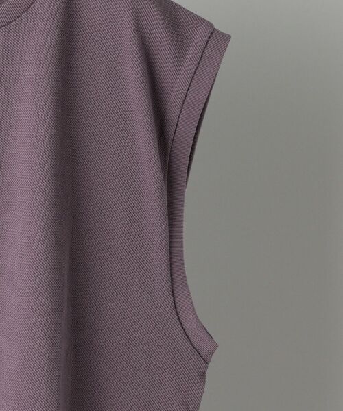 JEMORGAN(ジェーイーモーガン)の「【WEB限定/SHIPS別注】JEMORGAN: ビッグシルエット 鹿の子 ノースリーブ Tシャツ (ベスト)(Tシャツ/カットソー・メンズ・ブラック/パープル・MEDIUM/LARGE)」の3枚目の写真