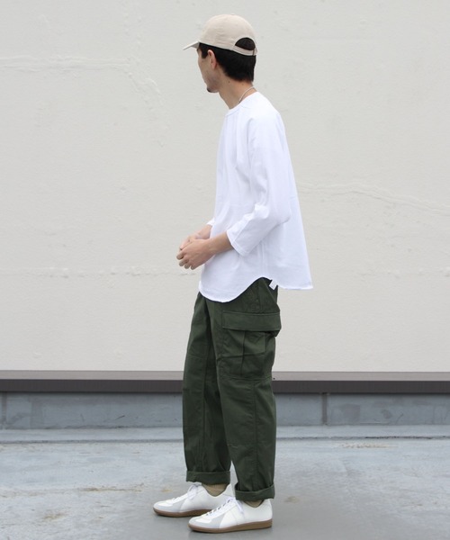 WALLA WALLA SPORT（ワラワラスポーツ）の「WALLA WALLA SPORTS /  3/4 BASEBALL TEE 七分袖（Tシャツ/カットソー・メンズ・ホワイト/カーキ/アイボリー/ブラック系その他/ホワイト×ネイビー・M/L/XL）」の11枚目の写真