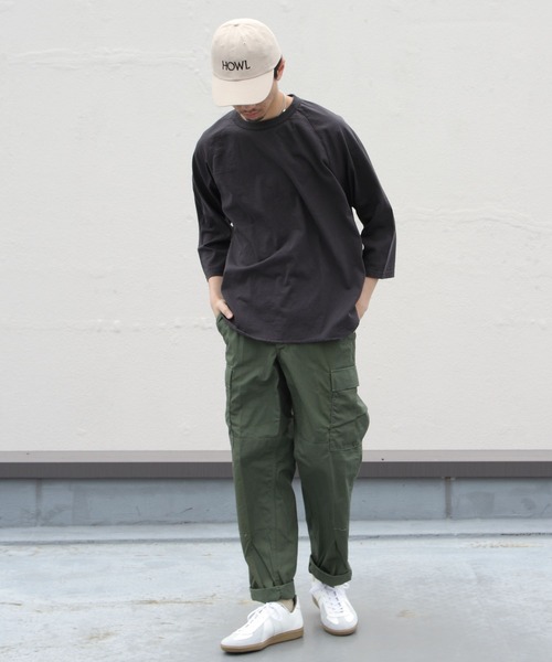 WALLA WALLA SPORT（ワラワラスポーツ）の「WALLA WALLA SPORTS /  3/4 BASEBALL TEE 七分袖（Tシャツ/カットソー・メンズ・ホワイト/カーキ/アイボリー/ブラック系その他/ホワイト×ネイビー・M/L/XL）」の16枚目の写真