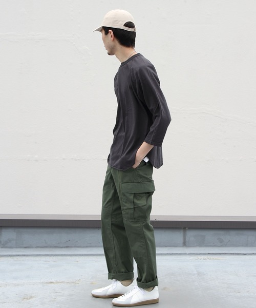 WALLA WALLA SPORT（ワラワラスポーツ）の「WALLA WALLA SPORTS /  3/4 BASEBALL TEE 七分袖（Tシャツ/カットソー・メンズ・ホワイト/カーキ/アイボリー/ブラック系その他/ホワイト×ネイビー・M/L/XL）」の17枚目の写真