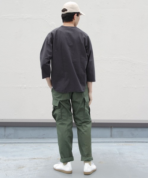 WALLA WALLA SPORT（ワラワラスポーツ）の「WALLA WALLA SPORTS /  3/4 BASEBALL TEE 七分袖（Tシャツ/カットソー・メンズ・ホワイト/カーキ/アイボリー/ブラック系その他/ホワイト×ネイビー・M/L/XL）」の18枚目の写真