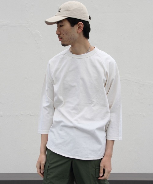 WALLA WALLA SPORT（ワラワラスポーツ）の「WALLA WALLA SPORTS /  3/4 BASEBALL TEE 七分袖（Tシャツ/カットソー・メンズ・ホワイト/カーキ/アイボリー/ブラック系その他/ホワイト×ネイビー・M/L/XL）」の20枚目の写真