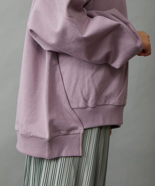 ＆yam（アンドヤム）の「プレミアムコットン バルーンスリーブプルオーバー（スウェット・キッズ・オレンジ/ブルー/パープル/グレー/ピンク/ブラック/ホワイト/ベージュ・140-150cm/130-140cm/110-120cm/120-130cm/150-160cm）」の16枚目の写真