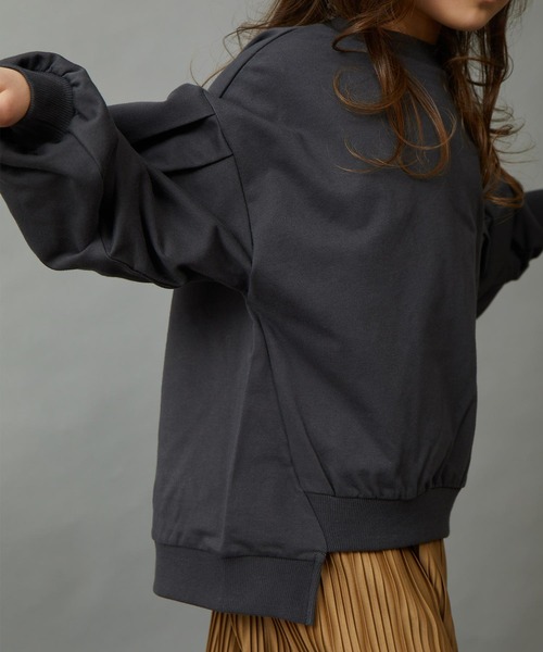 ＆yam（アンドヤム）の「プレミアムコットン バルーンスリーブプルオーバー（スウェット・キッズ・オレンジ/ブルー/パープル/グレー/ピンク/ブラック/ホワイト/ベージュ・140-150cm/130-140cm/110-120cm/120-130cm/150-160cm）」の22枚目の写真