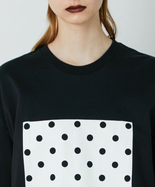 FRAPBOIS（フラボア）の「テイスドットＴ（Tシャツ/カットソー・レディース・ブラック/ホワイト・1/2）」の7枚目の写真