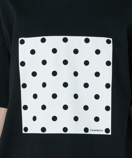 FRAPBOIS（フラボア）の「テイスドットＴ（Tシャツ/カットソー・レディース・ブラック/ホワイト・1/2）」の12枚目の写真