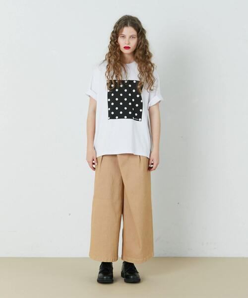 FRAPBOIS（フラボア）の「テイスドットＴ（Tシャツ/カットソー・レディース・ブラック/ホワイト・1/2）」の19枚目の写真