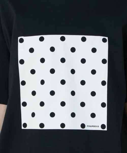 FRAPBOIS（フラボア）の「テイスドットＴ（Tシャツ/カットソー・レディース・ブラック/ホワイト・1/2）」の6枚目の写真