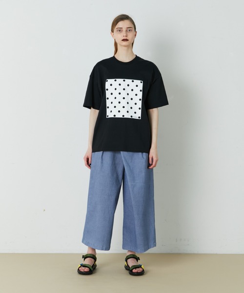 FRAPBOIS（フラボア）の「テイスドットＴ（Tシャツ/カットソー・レディース・ブラック/ホワイト・1/2）」の5枚目の写真