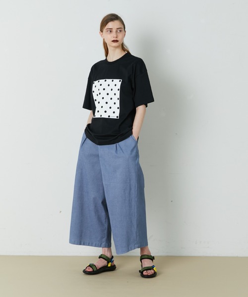 FRAPBOIS（フラボア）の「テイスドットＴ（Tシャツ/カットソー・レディース・ブラック/ホワイト・1/2）」の4枚目の写真