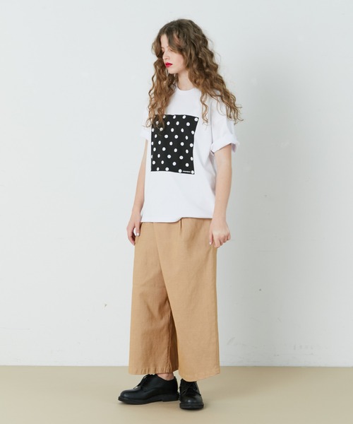 FRAPBOIS（フラボア）の「テイスドットＴ（Tシャツ/カットソー・レディース・ブラック/ホワイト・1/2）」の8枚目の写真