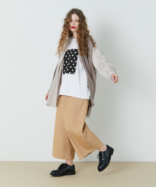 FRAPBOIS（フラボア）の「テイスドットＴ（Tシャツ/カットソー・レディース・ブラック/ホワイト・1/2）」の14枚目の写真