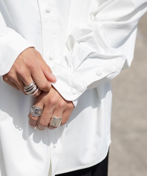 kutir（クティール）の「フラワー刺繍オーバーシャツ（シャツ/ブラウス・メンズ・ホワイト/ブラック/ライトグリーン・MEDIUM/LARGE）」の12枚目の写真