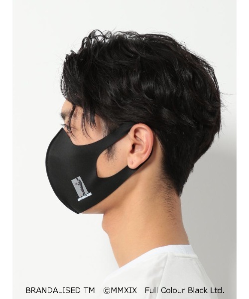 Perfect Suit FActory（パーフェクトスーツファクトリー）の「バンクシーマスク　ブラック　Flower（マスク・メンズ・ブラック・FREE）」の2枚目の写真