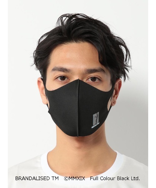 Perfect Suit FActory（パーフェクトスーツファクトリー）の「バンクシーマスク　ブラック　Flower（マスク・メンズ・ブラック・FREE）」の3枚目の写真