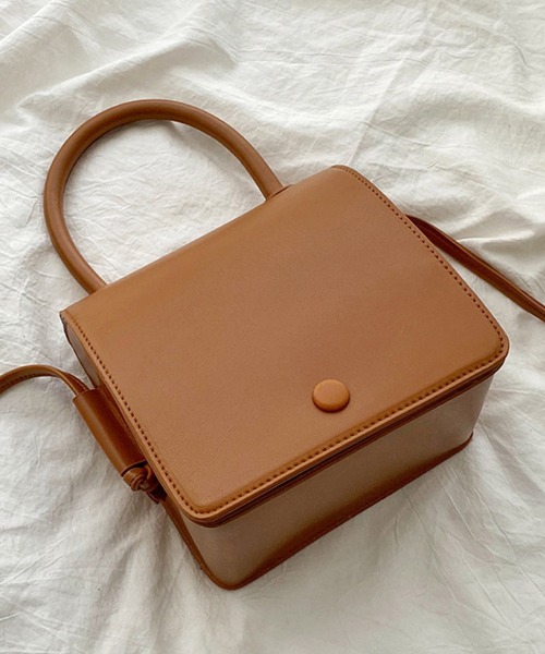 aimoha（アイモハ）の「箱型シンプルバッグ（ショルダーバッグ・レディース・ブラック/ベージュ/ブラウン/イエロー・FREE）」の16枚目の写真