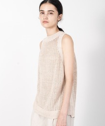 ALLUMER | コットンリネンハイネックタンクトップニット(ニット/セーター)