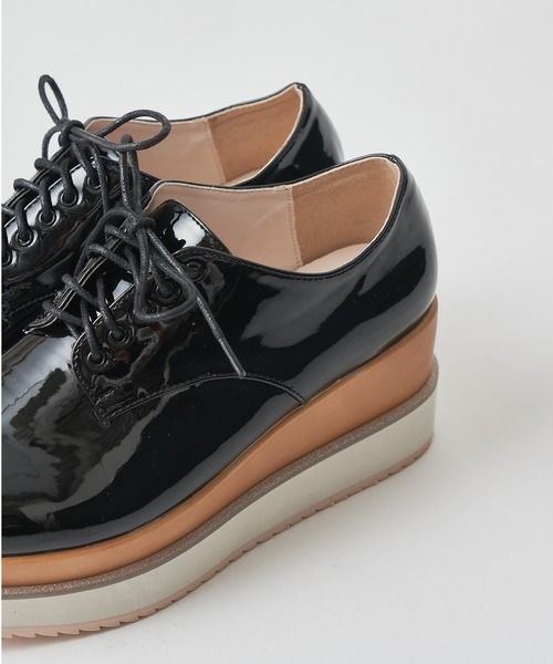 one after another NICE CLAUP（ワンアフターアナザーナイスクラップ）の「レースアップ厚底シューズ（その他シューズ・レディース・ブラック・SMALL/MEDIUM/LARGE）」の7枚目の写真