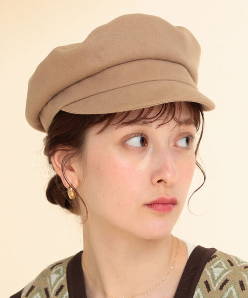 Ray BEAMS（レイビームス）の「Ray BEAMS / 21AW フィッシャーマン キャップ（ハンチング/ベレー帽・レディース・ブラック/ベージュ/チェック・ONE SIZE）」の2枚目の写真