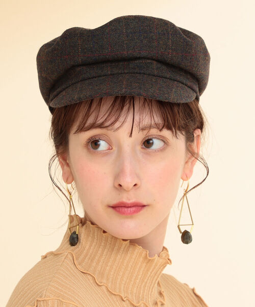 Ray BEAMS（レイビームス）の「Ray BEAMS / 21AW フィッシャーマン キャップ（ハンチング/ベレー帽・レディース・ブラック/ベージュ/チェック・ONE SIZE）」の14枚目の写真