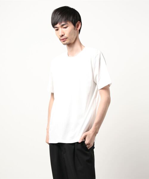 PLUS ONE（プラスワン）の「【PLUS ONE】半袖ノーカラーレイヤード（アンサンブル・メンズ・ブラック/ブルー/ベージュ・XL/L/M）」の4枚目の写真