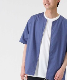 PLUS ONE | 【PLUS ONE】半袖ノーカラーレイヤード(アンサンブル)