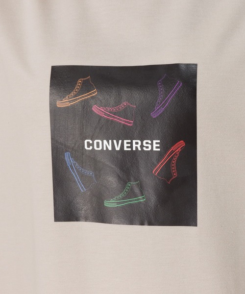 CONVERSE（コンバース）の「CONVERSE コンバース ALL STAR オールスター カラフル シューズプリント 半袖Tシャツ（Tシャツ/カットソー・レディース・ブラック/ベージュ/ホワイト・L/M）」の11枚目の写真
