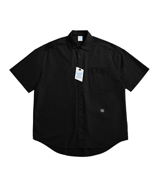 INFLATION（インフレーション）の「INFLATION(インフレーション)ハーフスリーブコットンシャツ（シャツ/ブラウス・メンズ・ブラック/グリーン/グレー/オフホワイト/ホワイト/ブルー・M/XL/L）」の14枚目の写真