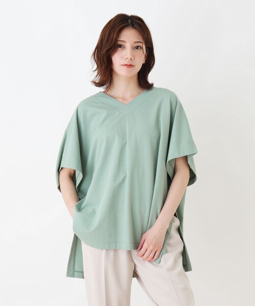 SHOO・LA・RUE（シューラルー）の「◆綿Vネックベスト（ベスト・レディース・ホワイト系/ブラック/グリーン・00）」の3枚目の写真