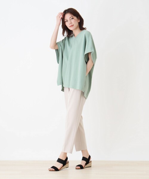 SHOO・LA・RUE（シューラルー）の「◆綿Vネックベスト（ベスト・レディース・ホワイト系/ブラック/グリーン・00）」の12枚目の写真