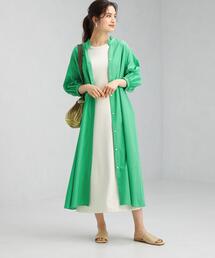 green label relaxing | FFC フリルカラー ギャザー ワンピース(ワンピース)