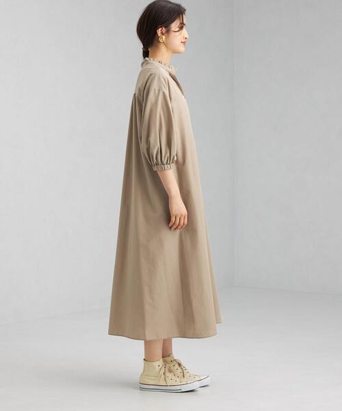 新品タグ付グリーンレーベル✳️ジャケット＆ワンピース セール】 【WEB限定】＜at ease＞ギャザー ワンピース （ロング