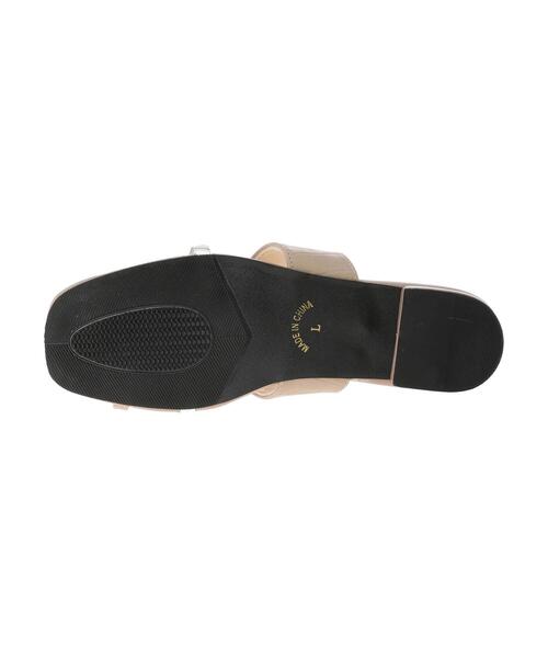 Green　Parks（グリーンパークス）の「・メタリックアクセントサンダル＊（サンダル・レディース・アイボリー/グレイッシュベージュ/ブラック/パイソン・L/M）」の9枚目の写真