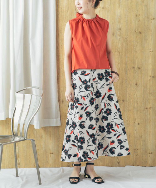 URBAN RESEARCH ROSSO WOMEN（アーバンリサーチ　ロッソ）の「バックリボンギャザーブラウス（シャツ/ブラウス・レディース・チャコールグレー/オレンジ/ライトベージュ・FREE）」の7枚目の写真