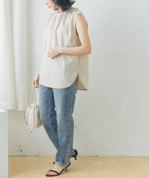 URBAN RESEARCH ROSSO WOMEN（アーバンリサーチ　ロッソ）の「バックリボンギャザーブラウス（シャツ/ブラウス・レディース・チャコールグレー/オレンジ/ライトベージュ・FREE）」の12枚目の写真