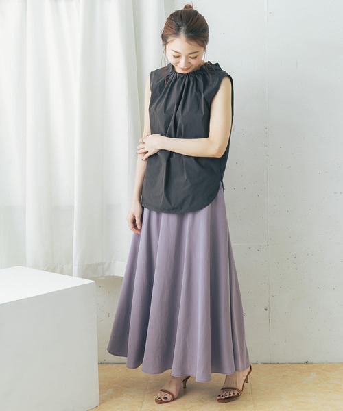 URBAN RESEARCH ROSSO WOMEN（アーバンリサーチ　ロッソ）の「バックリボンギャザーブラウス（シャツ/ブラウス・レディース・チャコールグレー/オレンジ/ライトベージュ・FREE）」の18枚目の写真